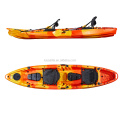 2020 New Arrival 12ft 2+1 3 seaters sit on top fishing kayak with backseat or frame chair